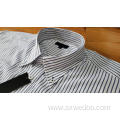 Polyester Cotton Yarn-dyed Short-sleeved Shirt for Men